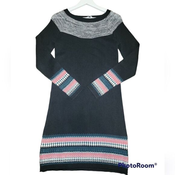 Athleta Fair Isle Long Sleeve Cashmere Blend Sweater Dress S - Picture 7 of 14